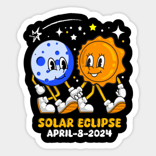 Moon Sun Solar Eclipse 2024 Totality April 8 Sticker